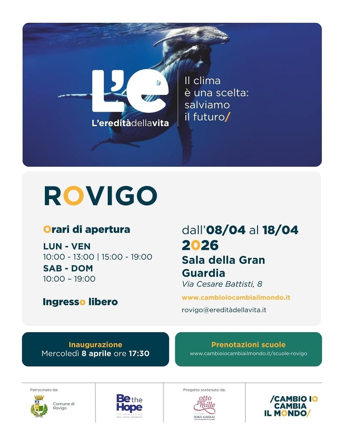 Rovigo ospita &ldquo;L&rsquo;eredit&agrave; della vita&rdquo;: una mostra per riflettere sulla crisi climatica