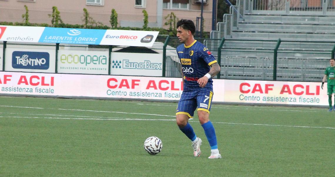 Capone, autore del gol contro l'Alcione Milano