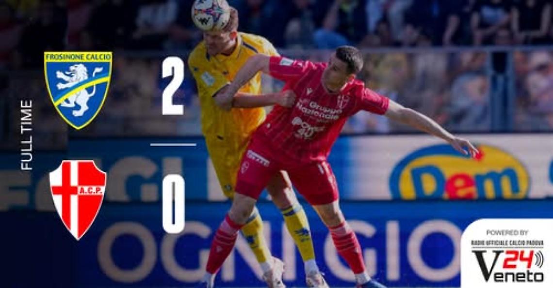 Il Frosinone supera il Padova: crisi senza fine per i biancoscudati