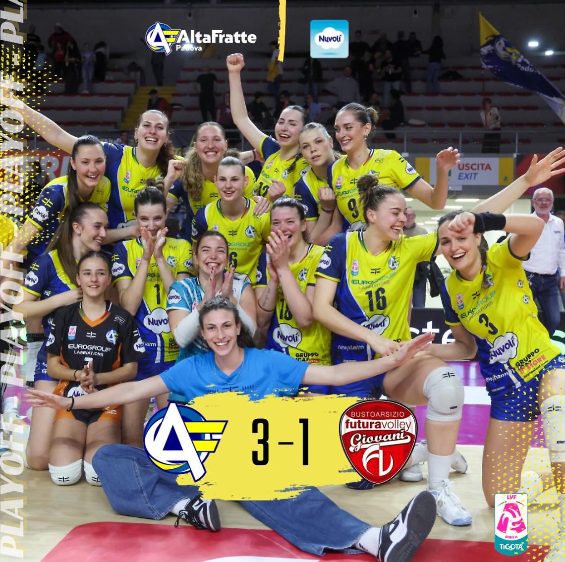 Alta Fratte Padova inarrestabile: vittoria convincente in gara 1, finale a un passo