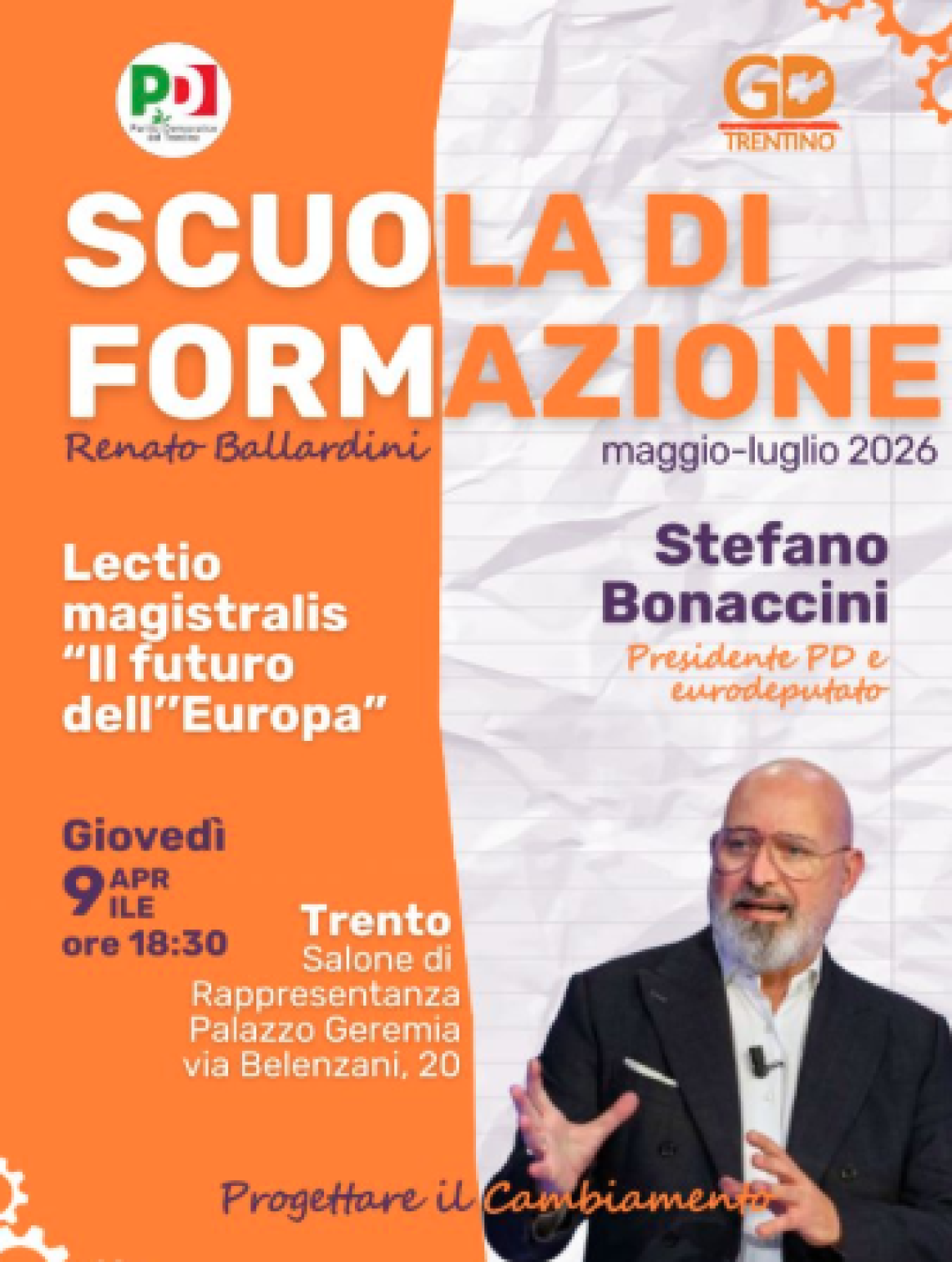Nasce a Trento la Scuola di Formazione Politica &ldquo;Renato Ballardini&rdquo;