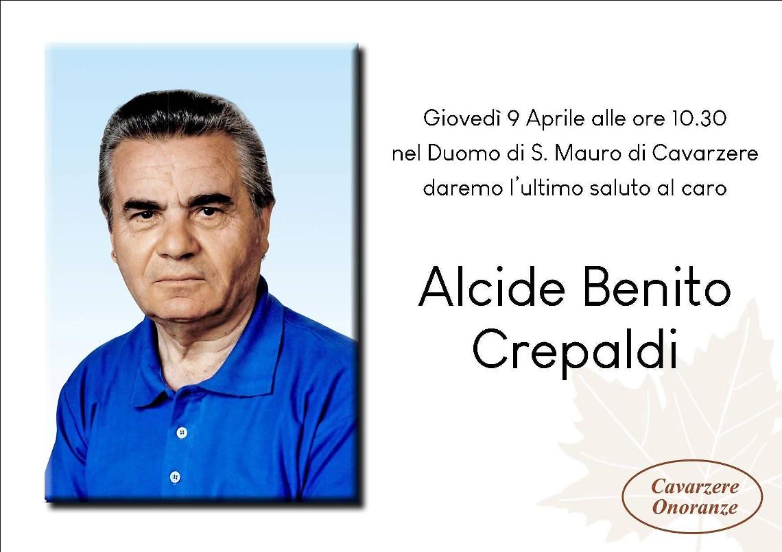 Il necrologio di Alcide Benito Crepaldi
