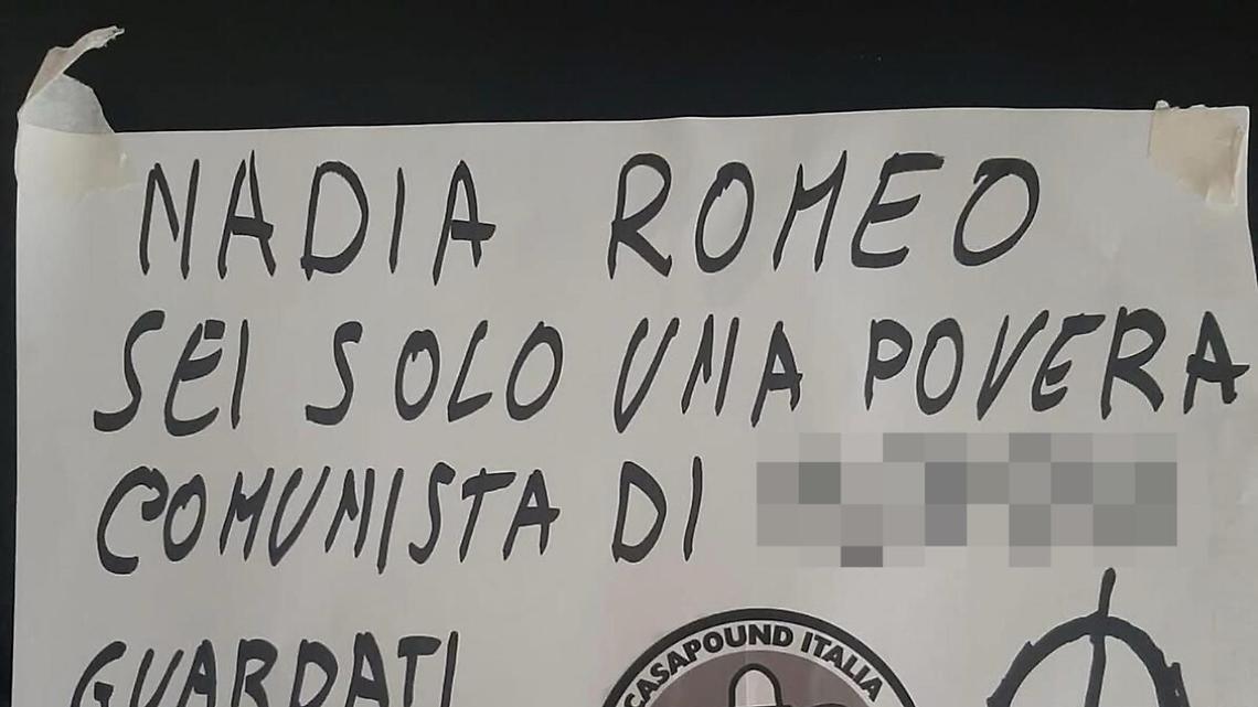 Il messaggio intimidatorio