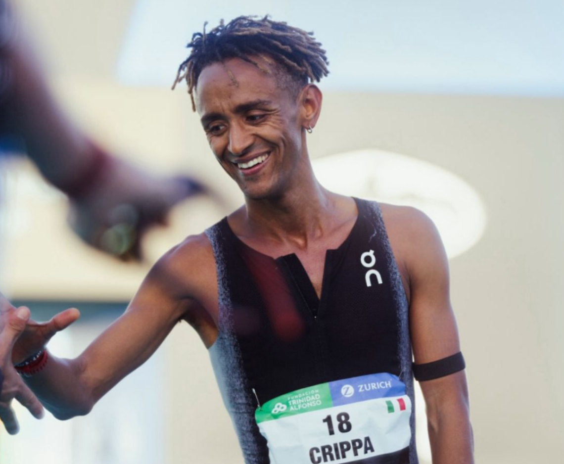 Yeman Crippa sul traguardo di Parigi