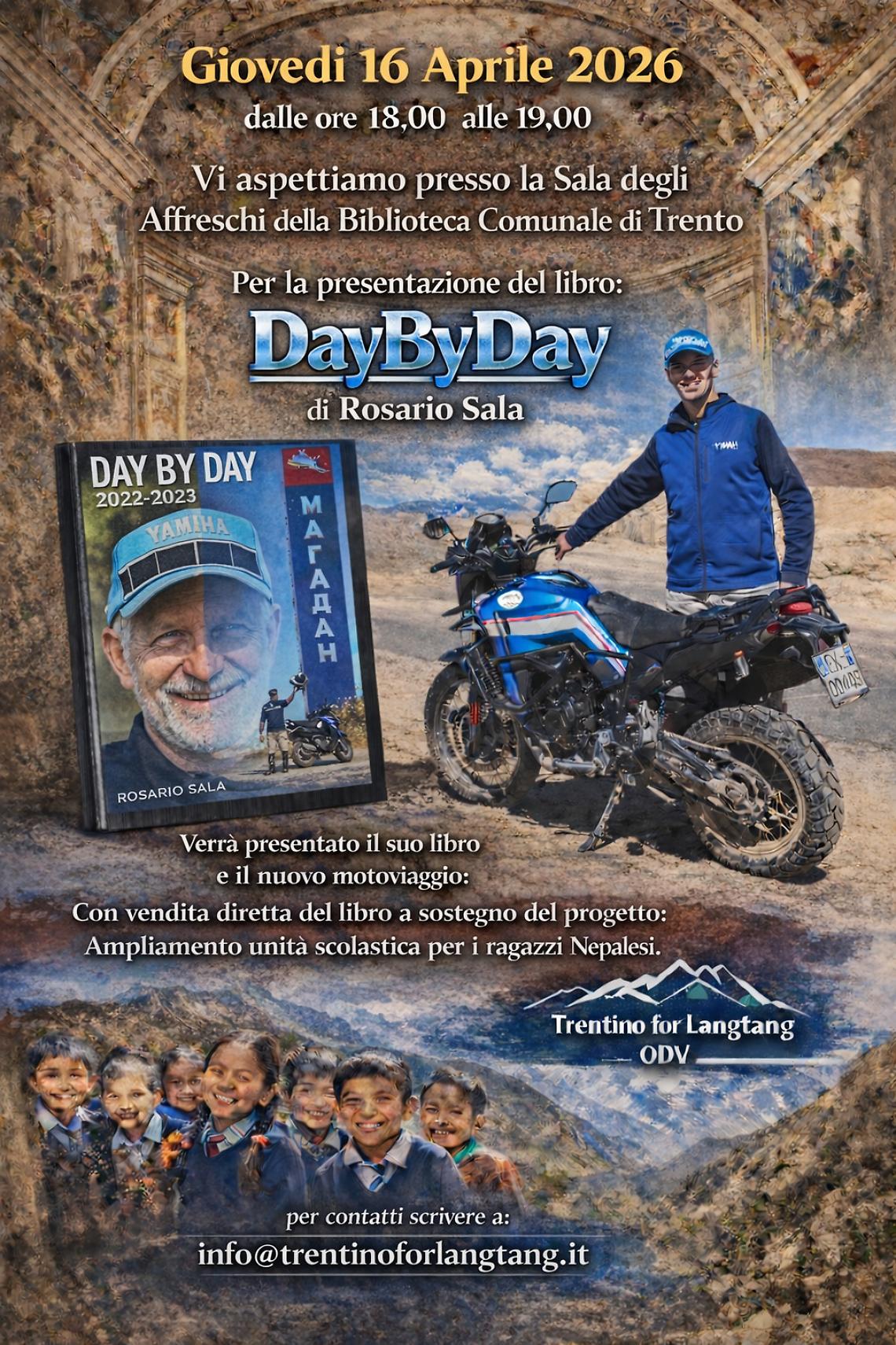 Trento, "DaybyDay": il viaggio solidale di Rosario Sala a sostegno di una scuola in Nepal