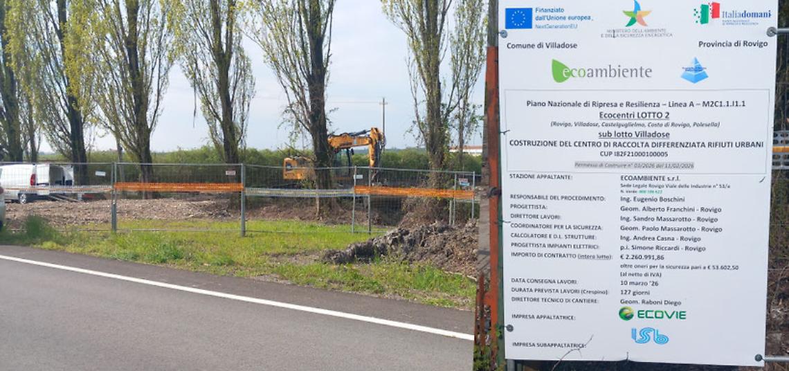 Villadose, al via il nuovo ecocentro