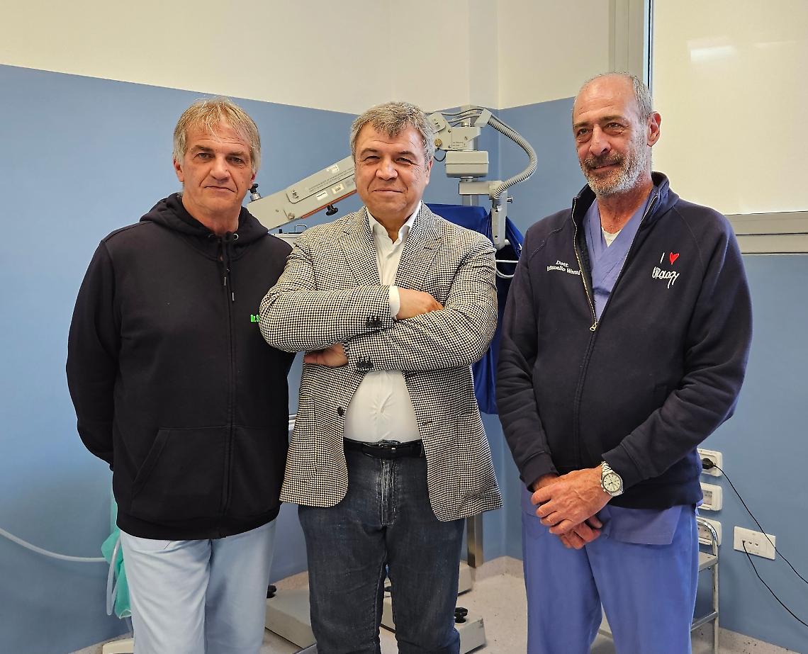 Il Direttore Zuin con i Primari Ramuscello (a sin.) e Battanello