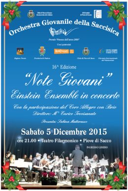 Concerto di Natale a Piove di Sacco: suona l'orchestra del liceo Einstein