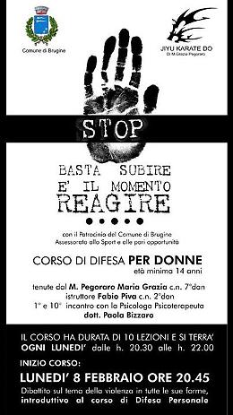 Brugine: al via corso di autodifesa per donne