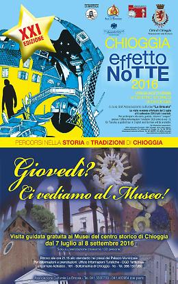 Chioggia Effetto Notte, passeggiate notturne estive e visite per musei
