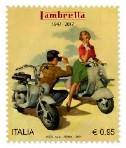 Adria, un francobollo per l'anniversario della Lambretta