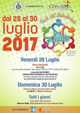 Adria, venerdì la premiazione dei volontari impegnati nel sisma del Centro Italia
