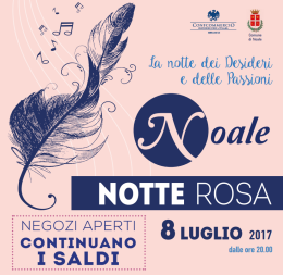 Sabato torna la Notte Rosa a Noale