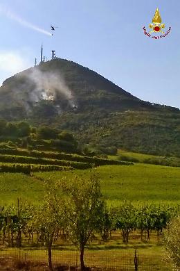 Sette incendi sui Colli Euganei, scattata la caccia al piromane