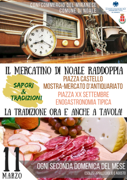Torna domenica il doppio mercatino di Noale