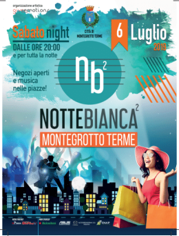 Torna l'attesa Notte Bianca firmata Hashtag Music Festival a Montegrotto Terme