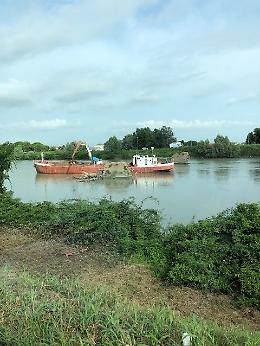 Rosolina: rimossi i detriti nell'Adige
