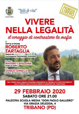 I ragazzi di Tribano incontrano il magistrato Roberto Tartaglia