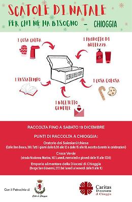 "Scatole di Natale", tre punti di raccolta a Chioggia