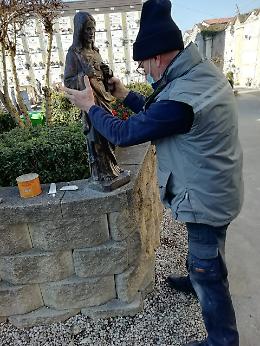 Adria: ritrovata la statua del Cristo del cimitero