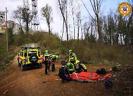 A 44 anni cade in MTB sui Berici: gamba rotta