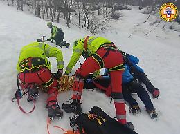Caviglia rotta a Campogrosso: intervento del soccorso alpino