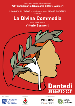 Dante “on air” in città, in radio e  nei supermercati il 25 Marzo