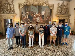 Ricevuti a palazzo Trissino i campioni della matematica di Vicenza e Bassano