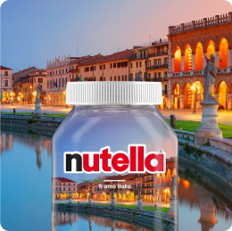 Nutella "Ti Amo Italia": Padova da quest'autunno sar&agrave; sugli iconici vasetti