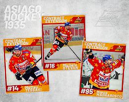 Asiago Hockey: confermati in attacco Stevan, Tessari e Magnabosco