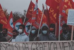 Grafica Veneta, lavoratori in sciopero a Trebaseleghe