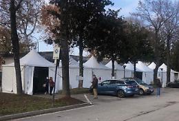 Monselice: Punto tamponi di via Marconi, ora si attende al coperto