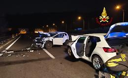 Vicenza, incidente in tangenziale: dopo un tamponamento auto sbatte contro il guardrail, un ferito