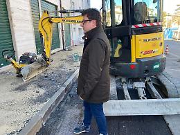 Padova, lavori di rifacimento dei marciapiedi all'Arcella