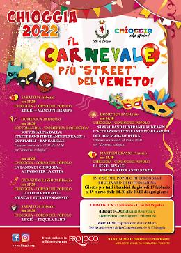 Chioggia, il calendario del Carnevale 2022