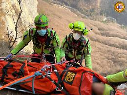 Valdastico, un soccorso da "mission impossible" per un alpinista caduto per trenta metri in parete