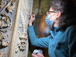 Vicenza, prosegue il restauro del capolavoro di Bellini a Santa Corona: il battesimo di Cristo
