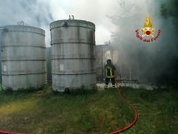 Incendio a Montegalda, prende fuoco un container durante i lavori di smantellamento