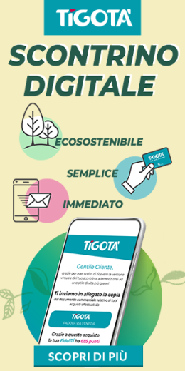 Tigotà, lo scontrino digitale che fa bene all'ambiente