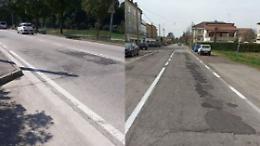 Vicenza, si asfalta di notte l'incrocio tra viale Pasubio e viale del Sole