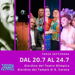 Settimana di grandi appuntamenti al Vicenza summer festival nei giardini del centro