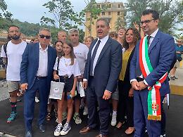 Il sindaco Rucco a Genova alla cerimonia per ricordare le vittime del ponte crollato 4 anni fa