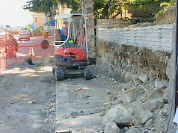 Vicenza, proseguono i lavori di rifacimento del muro in viale Risorgimento