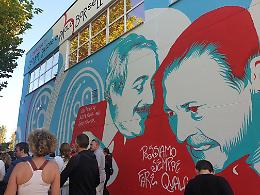 Rovigo, inaugurato il murales dedicato ai magistrati Falcone e Borsellino
