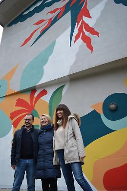 Rovigo, inaugurato il murale "Il volo"