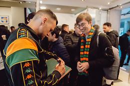 Calcio Venezia, Cheryshev, Svoboda e Milanese assieme ai tifosi allo store di Rialto