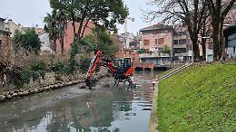 A Treviso terminati i lavori di pulizia del Cagnan, lunedì iniziano gli scavi ai Buranelli