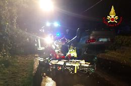 Auto fuoristrada ad Asolo: ferito il conducente