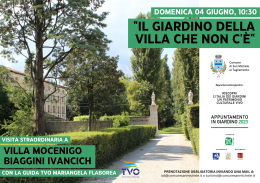 San Michele, porte aperte al giardino della villa che non c'è