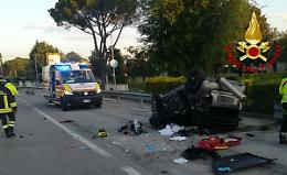 Ceggia, 26enne si ribalta con la Smart. Elitrasportato in gravi condizioni